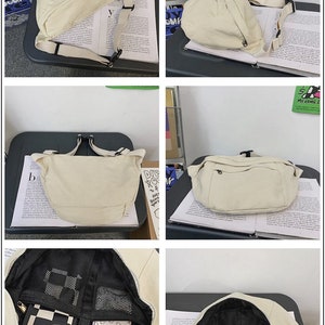 Canvas Chest Bag, Minimalist Waist Bag, Sling Bag, Large Capacity Crossbody Bag, Sports Bag, Cycling Bag, Gym Bag, Phone Bag, Casual Bag image 9