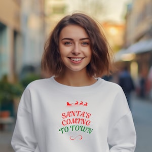 Holiday Gift for Him, Funny Santa Claus Sweatshirt, Christmas Movie Quote Shirt, Ugly Christmas Sweater