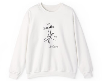 Inspirational Crewneck Sweatshirt, Cozy Gift for Friends, Motivational Apparel, Relaxed Fit Hoodie, Perfect for Self-Care Days