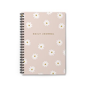 Daisy Floral Spiral-Notizbuch: Liniertes Notizbuch