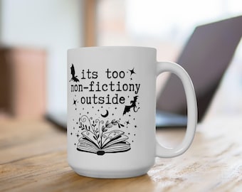 Fourth Wing Ceramic Mug (15oz): Dragon Mug, Romantasy, Fouth Wing Mug, Non-Fiction Mug, Empyrean Series Gifts, Book Lovers, Romantasy Gifts