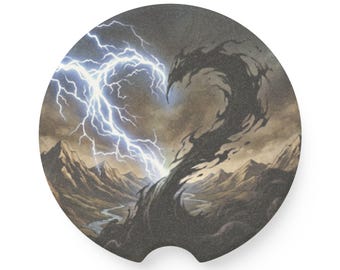 Porta-copos de pedra-sabão para carro Fourth Wing Shadow + Lightning Heart, porta-copos para veículo de leitor de fantasia, Violet + Xaden, presentes para amantes de livros