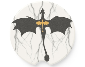 Fourth Wing Soapstone Car Coaster, Andarna, Tairn, Fourth Wing Gifts, Fourth Wing Fans, Book Lovers, Romantasy Books, Dragon Car Accessories