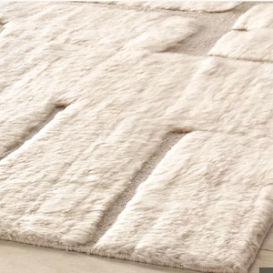 8×10 Ivory beige berber moroccan style, handknotted new zealand wool luxury rug, custom rug.