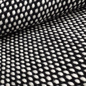 10×14 Hand Woven black white area large rug, flatweave rug, modern white wool boho chic nordic Scandinavian rugs, Custom size rug.