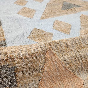 flatweave textured jute and wool rug scandinavian nordic boho style boho jute rug home decor rug in jute soft geometric rug 14 x 16 jute rug