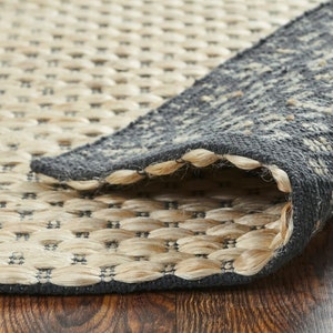 Hand Woven Jute Rug: Natural Fiber Boho Area Rug