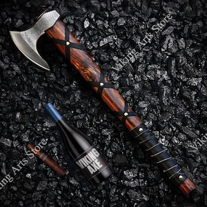 Custom Gift Hand Forged Carbon Steel VIKING AXE, Ragnar Axe, Wedding Gift,Axes, Best Birthday, Anniversary, Christmas Gift For Him, Larp axe