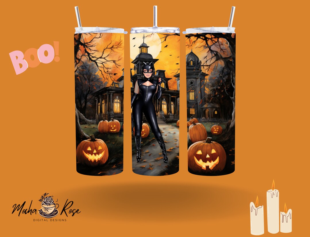 Cat Lady Halloween Tumbler Wraps Bundle Halloween Tumbler Etsy