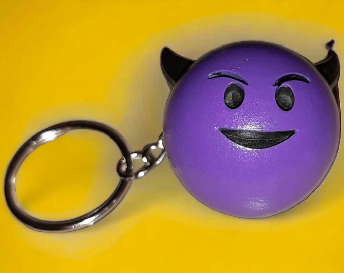 Emoji Keychain, Devil, Messenger, Original Gift, Personalized Keychain ...