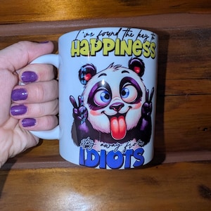 Taza personalizada, panda gracioso, taza de café, divertida, humorística, original, estudiante, café, humor, vaso, cocina, decoración, 11oz