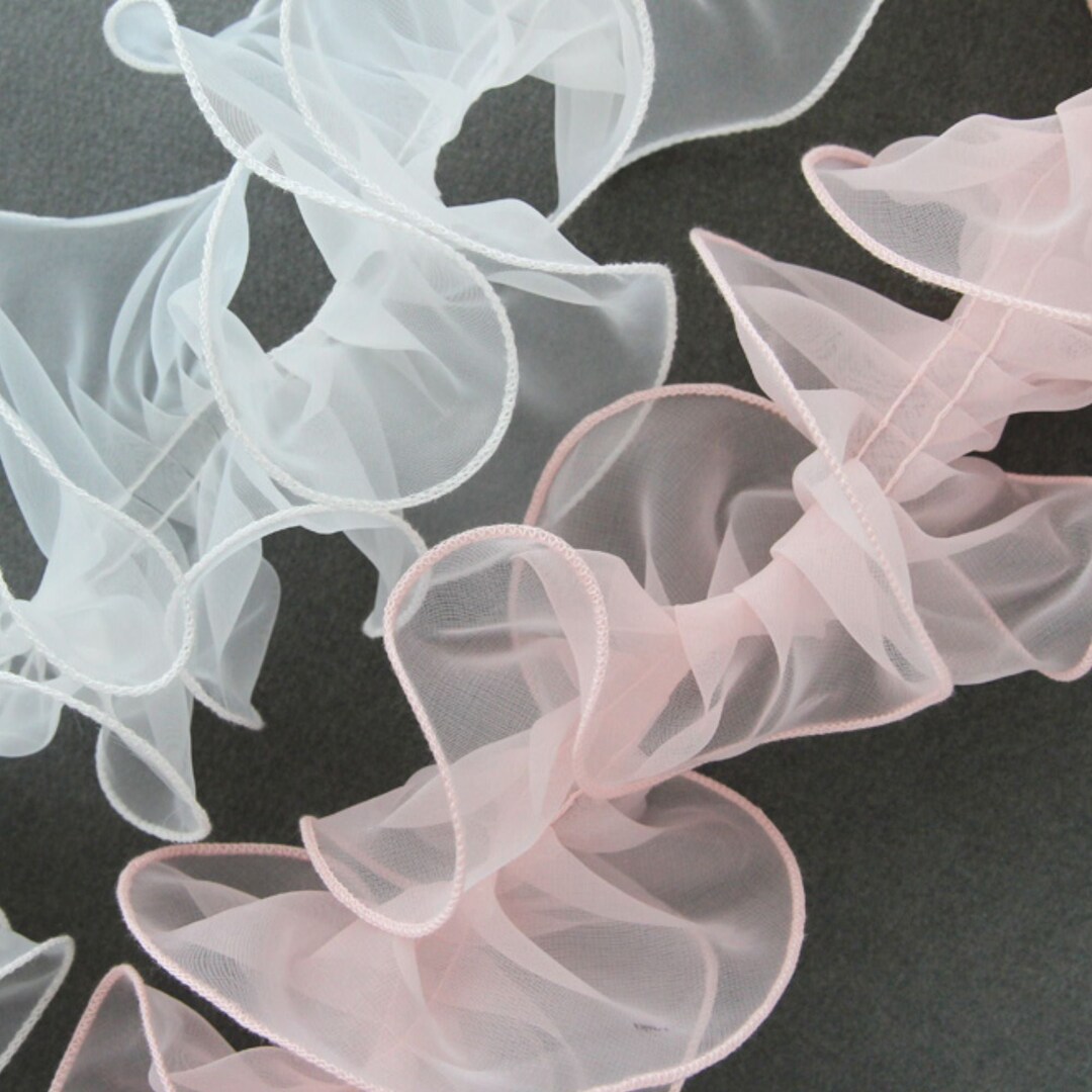 Organdy Ribbion Pleated Edge Organdy Ribbon 1yard - Etsy