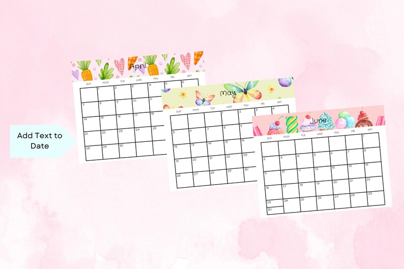 2024 Printable & Editable Calendar Etsy