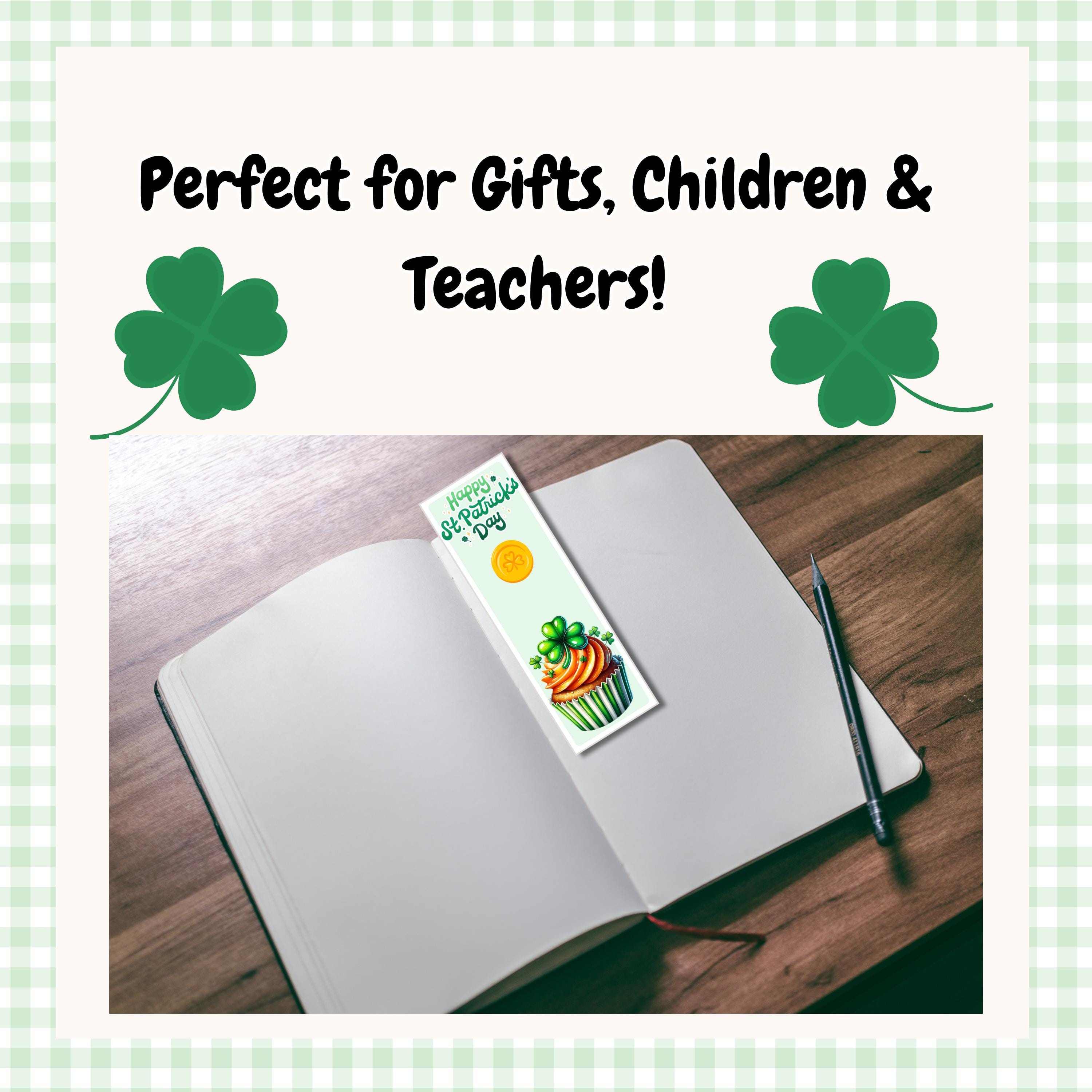 St. Patrick's Day Printable Bookmarks – Cute Cupcake Designs – Set of 7 ...