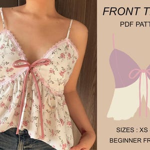 Front Tie Top Sewing Pattern - Summer Top for Beginners