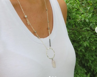 Rose Quartz Pendant Necklace