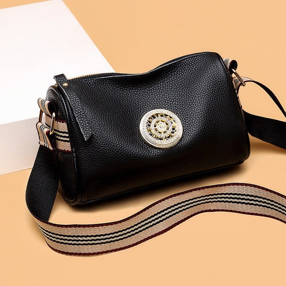 Black Crossbody Bag Cute Black Small Crossbody Bag Black Leather Crossbody Designer Crossbody Bag Genuine Leather Purse