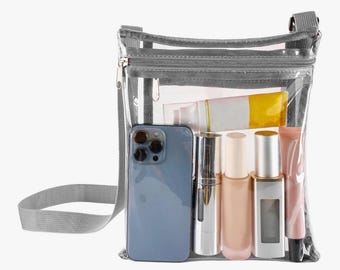 Clear Bag - Stadium Approved - Clear Crossbody Bag - Clear Stadium Approved Bag