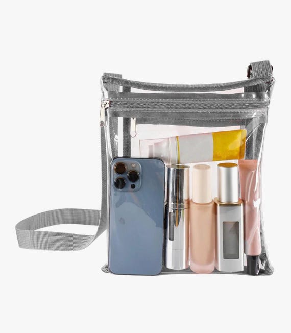 Clear Bag - Stadium Approved - Clear Crossbody Bag - Clear Stadium Approved Bag