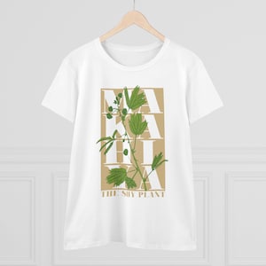 Camiseta de algodón de peso medio para mujer