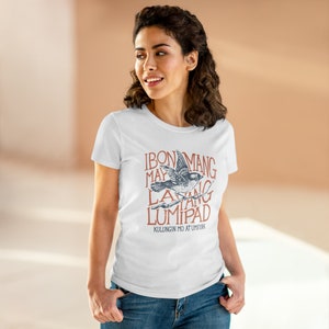Camiseta de algodón de peso medio para mujer