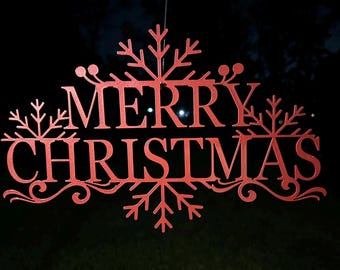 Merry Christmas Metal Decor