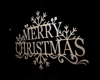 Merry Christmas Metal Deco