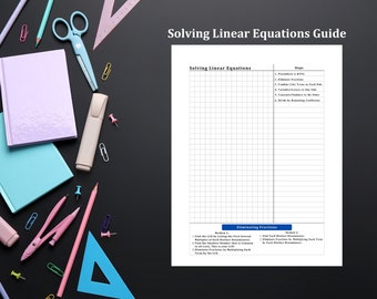 Solving Linear Equations and Inequalities Guide - Etsy