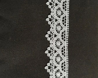 White Guipure lace trimmings