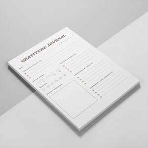 Dankbarkeit Journal - Printable, Sofort Download, Tägliche Positivität, Minimalistisch, Achtsamkeit