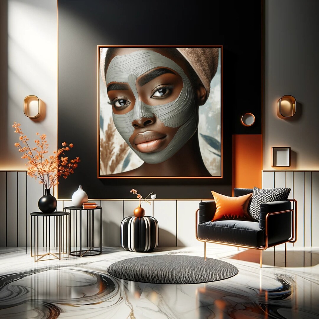 PRINTABLE WALL ART Face Cream Wall Art, Black Face Wall Art