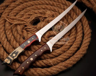 Fillet Knife Handmade Stainless Steel Fishing Knife Best Gift for Fishing Lover Personalized Knife Anniversary Gift for Husband Sharp Knife
