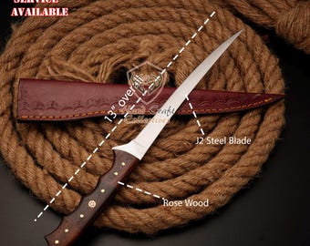 Fillet Knife Handmade Stainless Steel Fishing Knife Best Gift For Fishing Lover Personalized Knife Anniversary Gift For Husband Sharp Knife