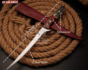 Fillet Knife Handmade Stainless Steel Fishing Knife Best Gift For Fishing Lover Personalized Knife Anniversary Gift For Husband Sharp Knife