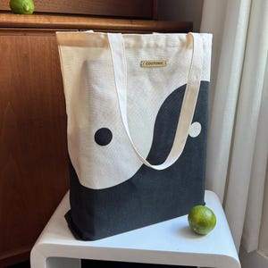 Organic Cotton Black Sands Yin Yang Tote 2.0