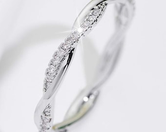 Minimaal en eenvoudig ontwerp 18K witgoud VVS 1 karaat D-kleur diamanten ring Luxe trouwring Fijne sieraden voor vrouwen cadeau