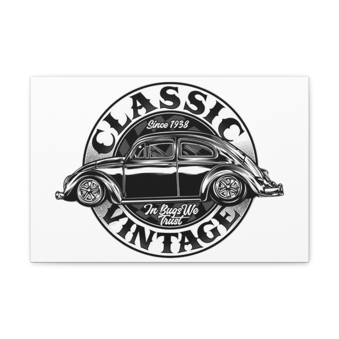 Classic Vintage VW Volkswagen Art Canvas Ready to Hang 4 Sizes Etsy