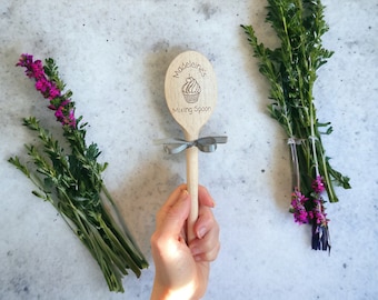 Child’s personalised wooden spoon, mixing spoon, baking equipment