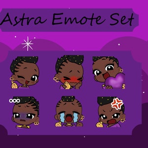 Cute Astra Valorant Twitch Discord Emote, Emote for stream, Astra Valorant