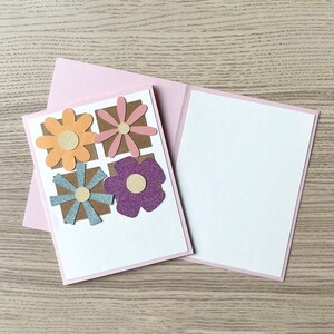 Flower Card | Paper Handmade | Blank Inside Simple
