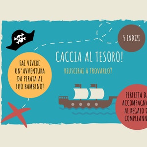 Caccia al tesoro pirata per bambini, 5 indizi