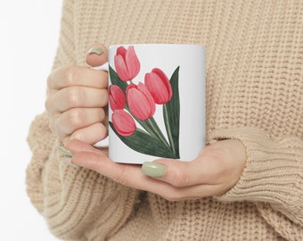 Tulips Mug Ceramic  11oz