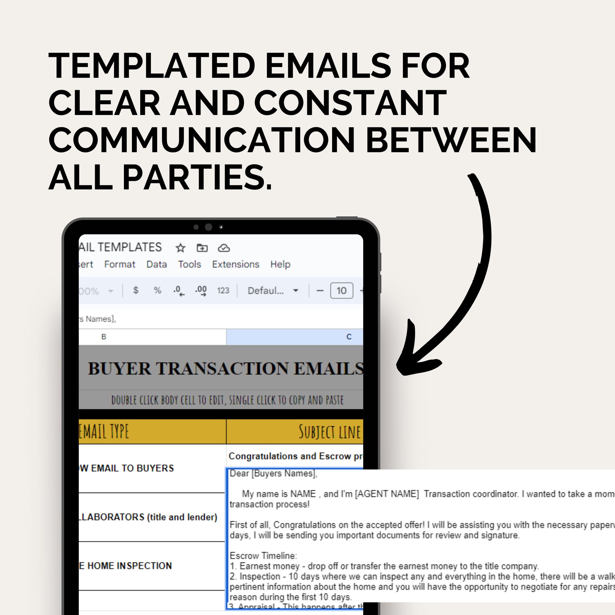 Realtor Email Template Real Estate Email Templates – Realtor Client Communications (google ...