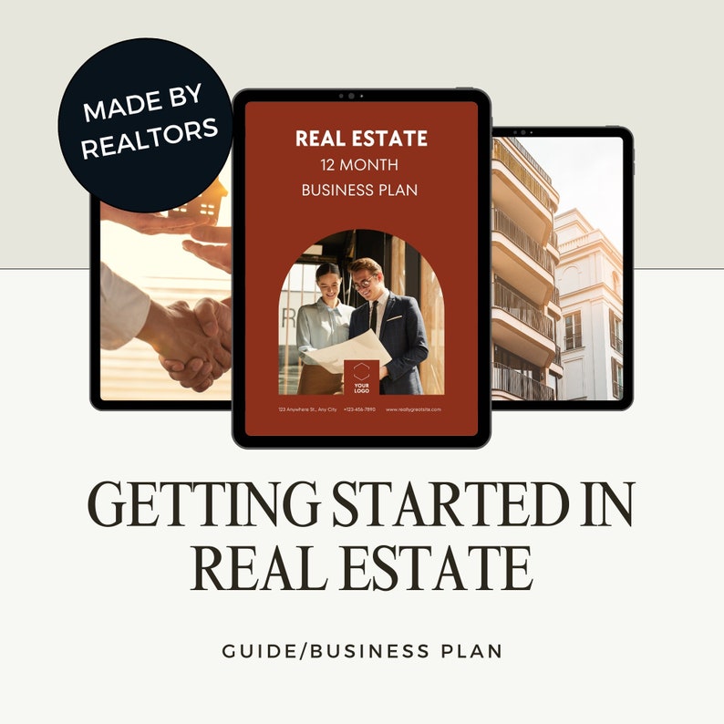 Real Estate Start Guide Business Plan, New Realtor Guide, Business Guide for Real Estate, Build your Real Estate Business, New Agent Gift image 1