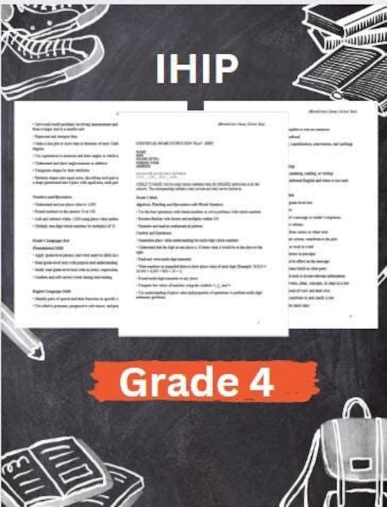Ihip Examples Printable and Customizable Individualized Homeschooling Instruction ...