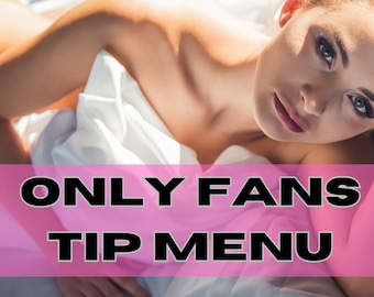 OnlyFans Tip Menu/OnlyFans PPV Captions/ Editable Template/Digital Download