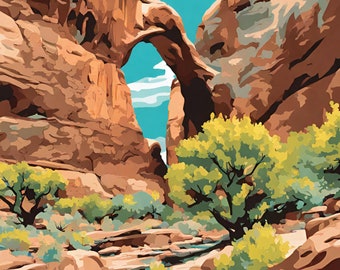 Arches National Park - 24 Color Paint by Number Kit