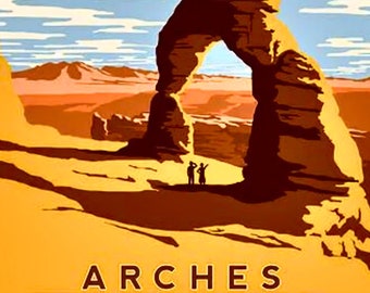 Arches National Park Painted Poster - 24 Color Paint by number kit