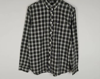 Fred Perry Rutig Skjorta Krage Storlek S