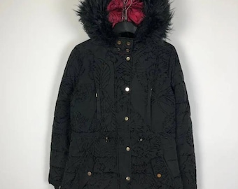 Desigual Jacka Andningsbar Svart Hel Dragkedja EU38